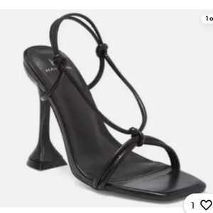H by Halston NIB Picasso Black Strappy Heel Dress Sandal size 10